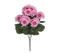 Décoration de fleurs artificielles - Arrangement réaliste de de géranium, arbuste décoratif résistant aux intempéries pour style intérieur et extérieur | Appartement bureau, patio, balcon