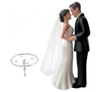 Décoration de gâteau de mariage, figurine mariée et marié, couple romantique traditionnel, résine, 4, 33 pouces, pour gâteaux mariage