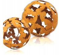 Décoration de jardin boule papillon lampe en acier libre rouille boule 35 cm