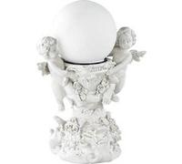 Lunartec Lampe de jardin solaire décorative Duo d'anges - Polyrésine LED 24 cm IP44