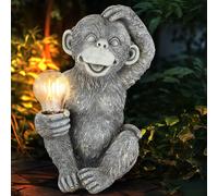Décoration de Jardin Lampe Solaire Éclairage D'Extérieur LED Animal Gris Singe [EEK: Non noté]