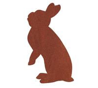DÉCORATION DE JARDIN OURS EN ACIER CORTEN, PATINÉ, figurines 22x46 CM