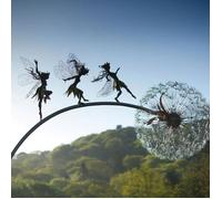 Décoration de jardin - YESCUSTOM - Fée dansant avec des pissenlits - Métal - Style rustique