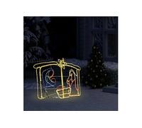 vidaXL Crèche de Noël lumineuse 116x41x87 cm