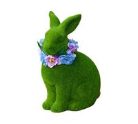 Décoration de lapin - Résine 8,66 x 5,91 x 10,24 pouces Statue de lapin Ornement de Pâques | Extérieur et intérieur, Statuette détaillée 3D pour jardin, pelouse, porche, table, bureau,