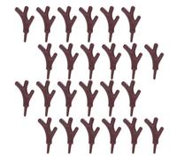 Décoration de Main de Bonhomme de Neige, Accessoire DIY Vintage | Pièces Légères en Plastique Marron, Forme Ramifiée, pour Créateurs, Boîtes Présents, Ateliers Scolaires et Hôtels