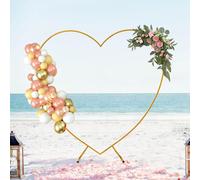 Décoration de mariage Love - Arche en forme de cœur - Structure métallique sur pied - 200 x 50 x 210 cm - Fond pour mariage, Saint-Valentin et fêtes