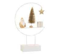Décoration de Noël à LED Demi-Cercle 30cm Blanc
