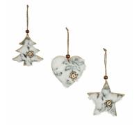 Décoration de Noël à suspendre - Gris