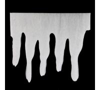 Décoration de Noël à suspendre neige Blanc manteau - L. 200 x H. 33 cm - Blanc