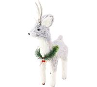 Décoration de Noël cerf Exquisite Cute Desktop Holiday Simulation Elk Figurine for Show Window Decoration (en anglais)