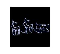 vidaXL Décoration de Noël d'extérieur Renne et traîneau 576 LED