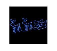 vidaXL Décoration de Noël Renne et traîneau - 576 LED