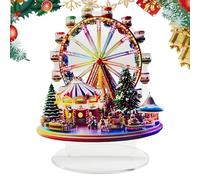 Décoration de Noël en Forme de Grande Roue en Acrylique, décoration d'arbre de Noël, décoration d'étagère de Noël, décoration de Grande Roue de Vacances pour Sapin de Noël ou décoration de Table