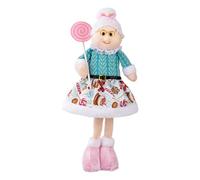 Décoration de Noël Gnome Statuette Décorative Nain Festif Rétractable | Gnome Rembourrée Pour Chambre à Coucher Salon Cuisine Espace Intérieur Grand-mère de télescopique rose et bleue