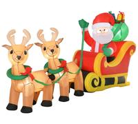 Décoration de Noël gonflable, hauteur 72 pouces, longueur 90 pouces, lumières LED, matériau résistant aux intempéries, composants homologués UL
