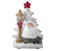 Décoration de Noël LED à piles Figurines de Noël illuminent la fenêtre, Père Noël avec sapin, LxlxH 14,5x12x22 cm