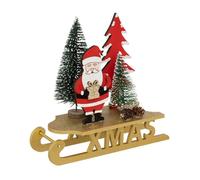 Décoration de Noël Luge ""Xmas"" 19cm Or