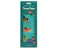 Décoration de noël papier de soie Rex London Festive Friends (x6) Bleu 70x50x0,1 cm
