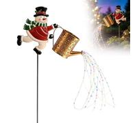 Décoration de Noël, Père Noël Bouilloire solaire Décorative, B | Lampe de chemin d'extérieur en métal étanche avec lumière LED, bouilloire solaire suspendue, pour jardin, pelouse