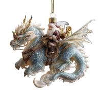 Décoration de Noël Père Noël en Traîneau Souvenir Plat Accrochable en | Pendentif Père Noël en Acrylique pour Sapin de Noël Pour Cheminée Rebord de Fenêtre Salon Chambre Balcon D