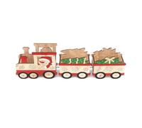 Toilinux - Décoration de Noël - petit train - Bois Beige G