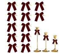 Décoration de Noël pour couronnes en velours | Décorations de Noël décoratives pour intérieur et extérieur, couronne, porte d'entrée, jardin, mariage, fête d'anniversaire