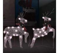 Décoration de noël renne 40 Led vidaXL (x2) Doré 42x19x64 cm