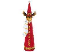 Décoration de Noël renne Figurine de l'Avent renne de Noël, rouge blanc or marron, plastique, LxH 3,5x18 cm