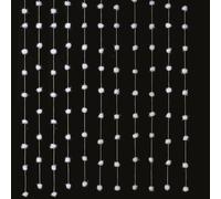 Décoration de Noël suspendue Rideau de neige - H. 200 cm - Blanc
