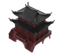 Décoration de Pagode Chinoise Miniature en Plastique Marron pour Aquarium | Ornement Architectural Réaliste, Ambiance Zen, sur Bureau Étude, parmi Gravier et Bonsaï
