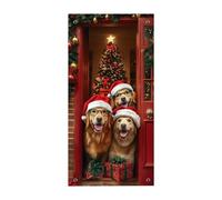 Décoration De Porte De Noël Accessoires d'Arrière-plan de Fête 2D | Couverture de Bannière Festive pour Porte de Noël pour Intérieur et Extérieur Maison Cuisine Fête Porche