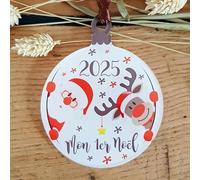 Décoration de Sapin - Mon Premier Noël - Sujet en Acrylique Mod. Père Noël - (Alternative à la Boule 1er noël)