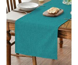 Décoration de table de cuisine « Turquoise » pour l'été, table de jardin « Aqua » lavable pour l'automne, 40 x 240 cm