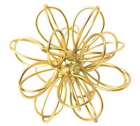 Décoration de Table géométrique en métal de 14 cm, Sculpture Florale Abstraite dorée, sphère décorative géométrique Moderne en métal, décoration de Table pour Salon, Chambre à Coucher, Bureau,