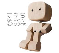 Décoration de tableau de bord de voiture | Figurine de bonhomme en bois vacillant | Mannequin articulé avec design mignon pour l'intérieur de voiture, camionnette, camion, école, voyage, longs trajets