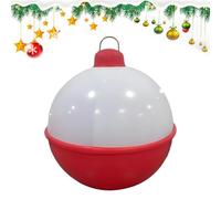 Décoration de vacances géante, boule de Noël gonflable de 61 cm pour Noël, grande terrasse, avec boucle suspendue, branches de balustres d'arbre pour pelouse, salon, maison ou t