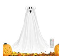 Décoration D'Halloween Fantôme Lumineux Ornement 3D Chien Mignon Réglable