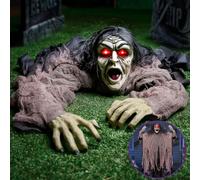 Décoration d'Halloween : Zombie briseur de murs, vert, 47 pouces