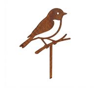 Décoration d'oiseau en rouille noble 17 x 10 x 1 cm figurine en métal artisan...