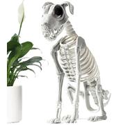 Décoration effrayante en forme d'os de chiot assis pour Halloween | Décoration de squelette de chien assis pour la maison, la chambre, l'appartement, la maison hantée, le bureau
