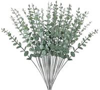 Décoration en eucalyptus artificiel, 20 pièces, vert foncé