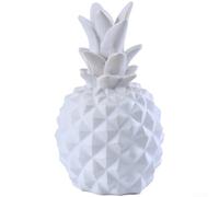 Décoration en résine ananas avec essence de design nordique pour étagère de table ou décoration de bureau dans un appartement, un bureau ou un studio contemporain (blanc)
