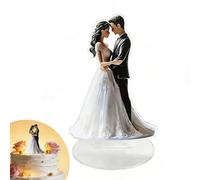 Décoration Gâteau de Mariage, 2D Vintage Acrylique Toppers Gâteau Figurine de Mariée et Marié, Cake Topper Mariage, Convient pour les Fiançailles, les Mariages, les Anniversaires, etc