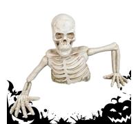 Décoration Halloween de squelette demi-corps Crâne Décoratif Sortant du Sol | Décoration de squelette émergeant du sol pour extérieur, porche, cimetière, intérieur, fête, jardin, maison, pelouse