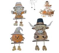 Décoration Halloween Pour Table En Bois 3 Ornements De Bureau Saisonniers | Décor Table Halloween Pour Propriétaires Locataires Maison Appartement Bureau Salon Chambre Bibliothèque