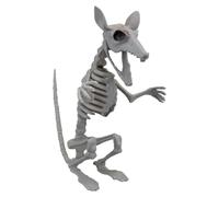 Décoration Halloween Squelette Rat | Accessoires de fête | Blanc