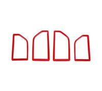Decoration Interieur Voiture Autocollants Décoratifs Pour Couverture Sortie D'air, Pour Console Centrale Intérieure Voiture Pour Ford Pour F150 2015 - 2020 Intérieur Accessoires(Red)