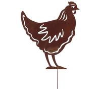 Décoration jardin - ESSCHERT DESIGN - Coq - Acier - Patine Corten - Piquet 24 9x0 3x37 cm