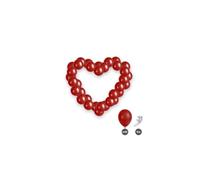 Décoration - JOUR DE FETE - Kit Arche à Ballons en forme de cœur - Blanc - 20,5 x 16,5 cm